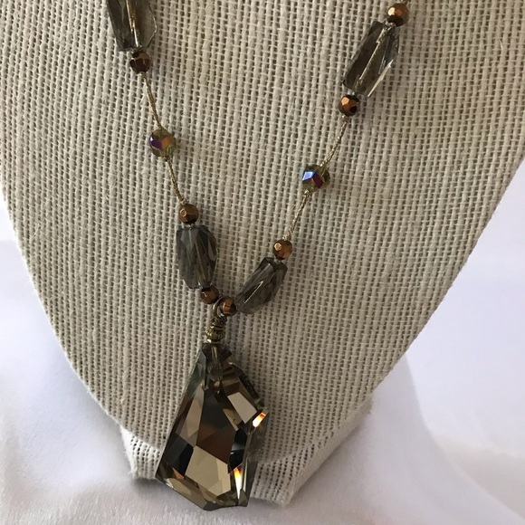 Premier Design Statement necklace in gold and bronze - Picture 2 of 4